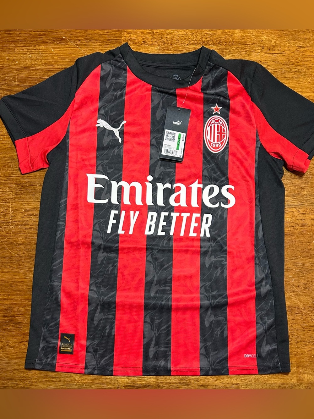Puma AC Milan Home Jersey in Red and Black NWT